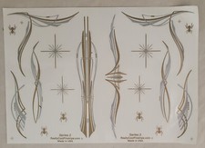 Really Cool Pinstripe Car Boat Motorcycle Glass More Goldsilver Decals Qty 18