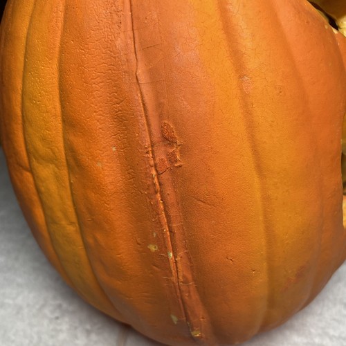 VTG Trendmasters 1993 Pumpkin Halloween Light Up Foam Blow Mold Jack-O-Lantern - Picture 6 of 7