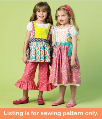 SEWING PATTERN Sew Girls Clothes Clothing  Dress Shirt Pants Boutique Style 6916