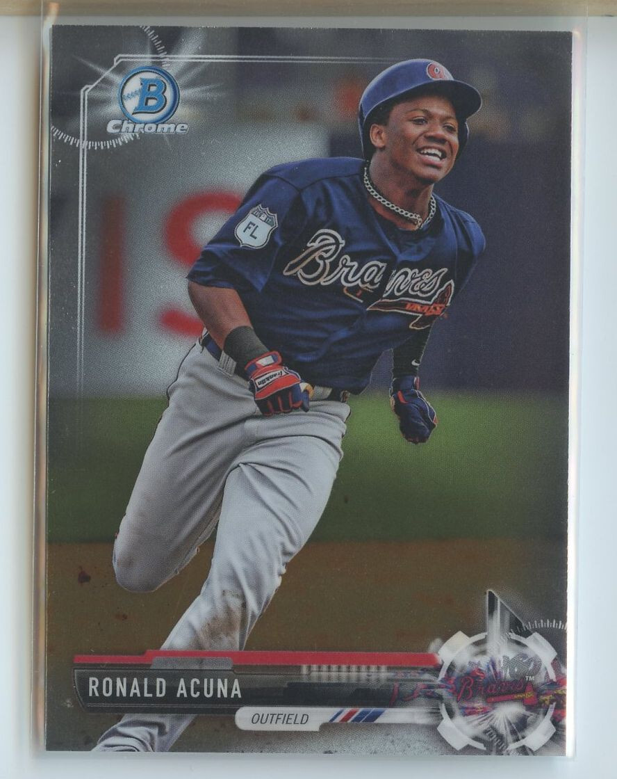 2017 Bowman Chrome Draft #BDC39 RONALD ACUNA RC Atlanta Braves