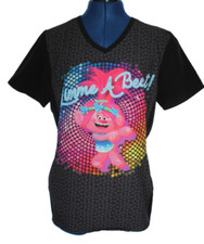 DreamWorks Women's Trolls Gimme A Beat Print Scrub Top S 