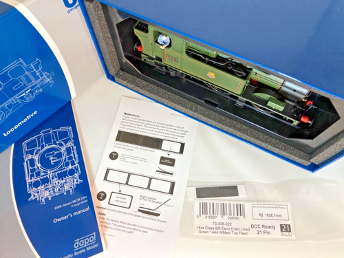Dapol 7S-006-022 O Gauge 14xx Class BR Early Lined Green 1444 21 DCC ready Loco - Picture 2 of 12