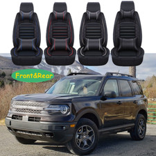 Car Seat Covers 25-seats Pu Leather Full Set Front Rear For Ford Bronco Sport