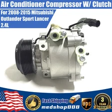 AC A/C Compressor W/ Clutch For 2008-2015 Mitsubishi Outlander Sport Lancer 2.4L