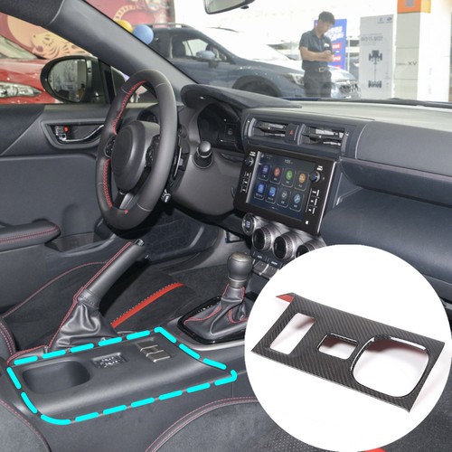 Real Carbon Fiber Seat Heat Switch Panel Cover Trim for Toyota 86/Subaru BRZ 22+ - Picture 3 of 7