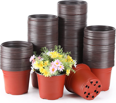 300 Pcs 6'' Planter Nursery Pots Bulk Seed Starting Pots Plastic Plant Pot  Pl... | eBay