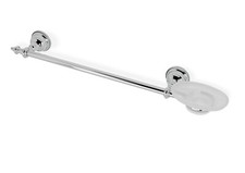 Portasalviette con porta sapone in vetro dx cromo serie ELITE marca Stilhaus