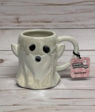 Happy Hauntings Halloween White Iridescent Gh...