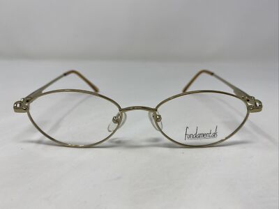 Fundamentals F105 YG 51-18-130 Yellow Gold Full Rim Eyeglasses Frame -X09
