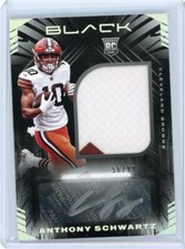 2021 Panini Black Football Rookie Patch Auto #232 Anthony Schwartz #56/99