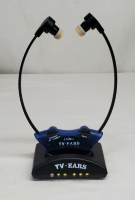 2006 TV EARS 2.3 MHz Wireless Headset & Charging Base Hearing Aid System MIB