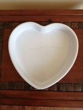 Emile HENRY PIE QUISH DISH love HEART SHAPED white VALENTINE