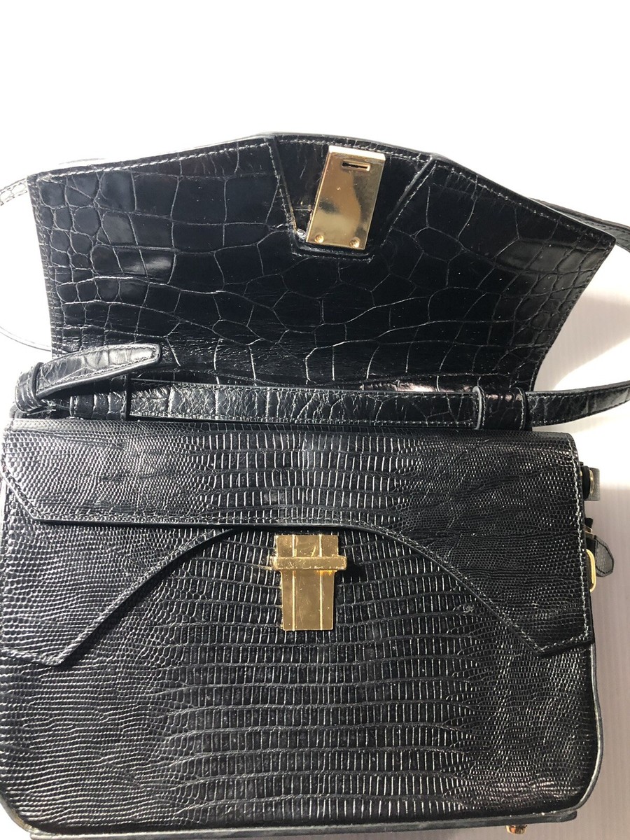 NICE-Alexander Wang Black Leather Embossed Trifold Bag | eBay