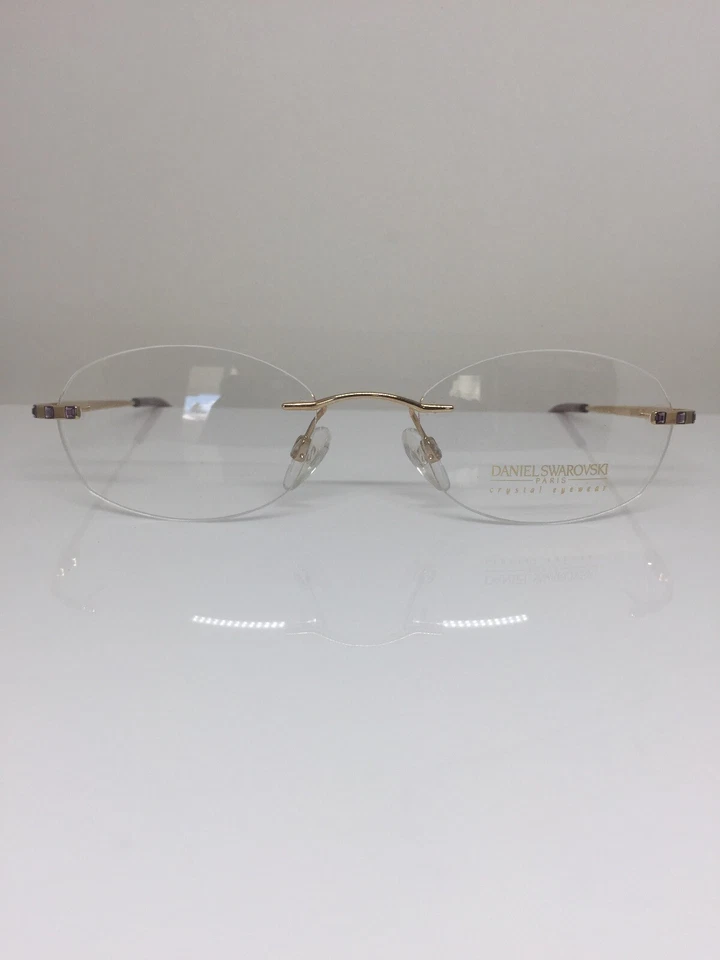 复古 Daniel Swarovski S 036 无框眼镜 C. 6051 23KT GP 水晶奥地利 — 第 4/4 张图片