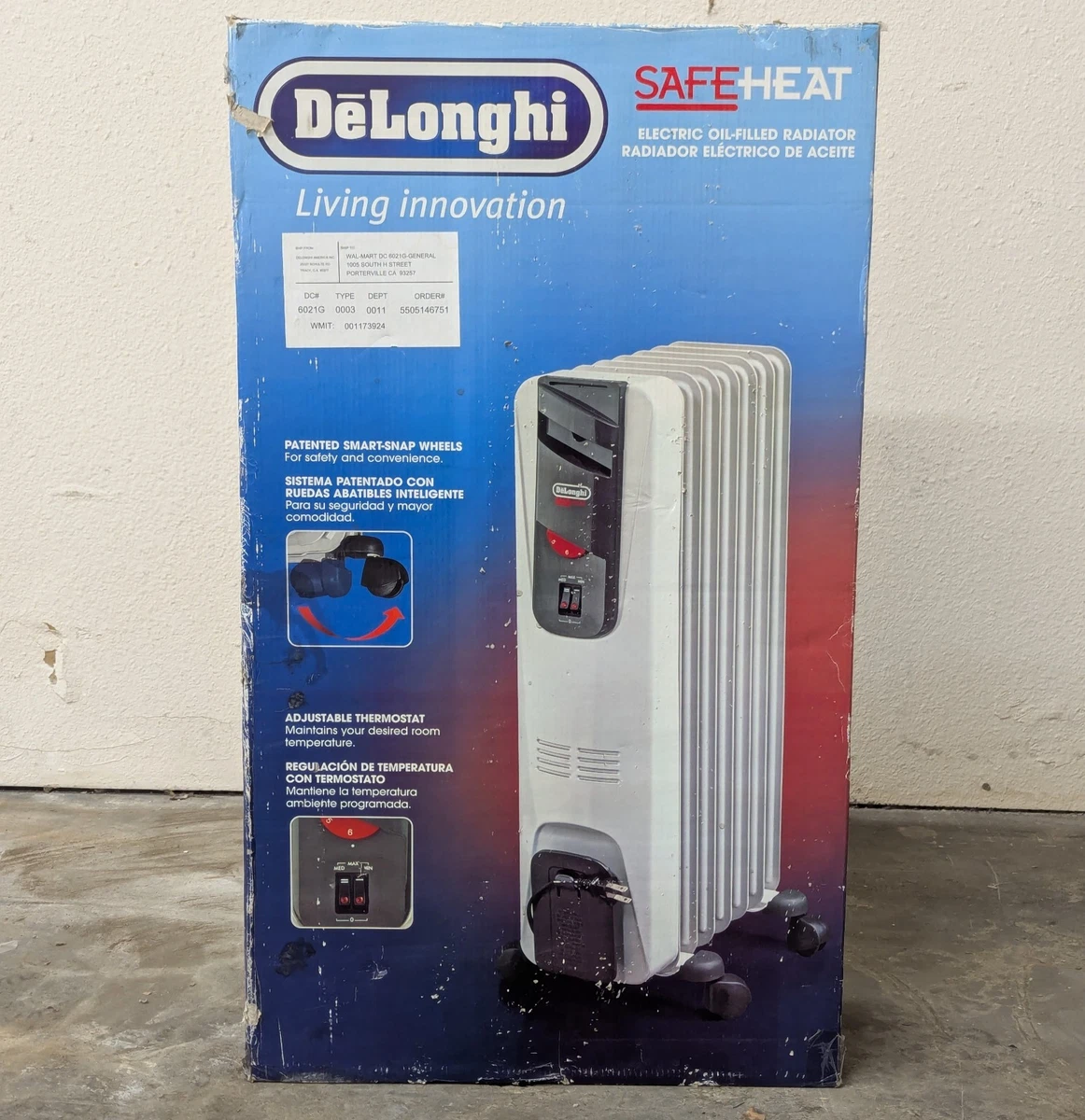オイルヒーター DELONGHI Electric Oil Filled Heater Oil Heater Delonghi Safe Heat Electric Heater De'Longhi Oil Home