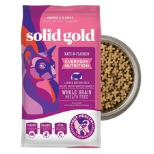 Solid Gold Dry Cat Food Adult/Kitten Lamb, Brown Rice, Barley 12lb Indoor