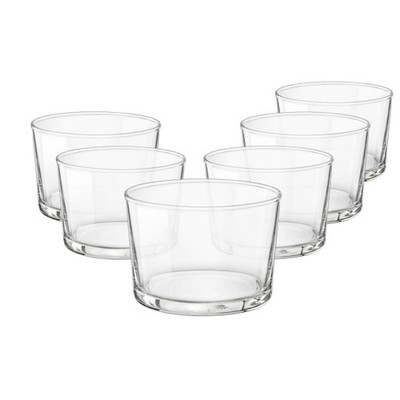 Bormioli Rocco Bodega Mini Tumblers, Set of 6 - 7.5 Oz Clear Tempered Glass