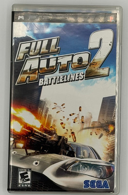 Full Auto 2 Battlelines Sony PSP CIB Complete Tested Working NTSC Sega