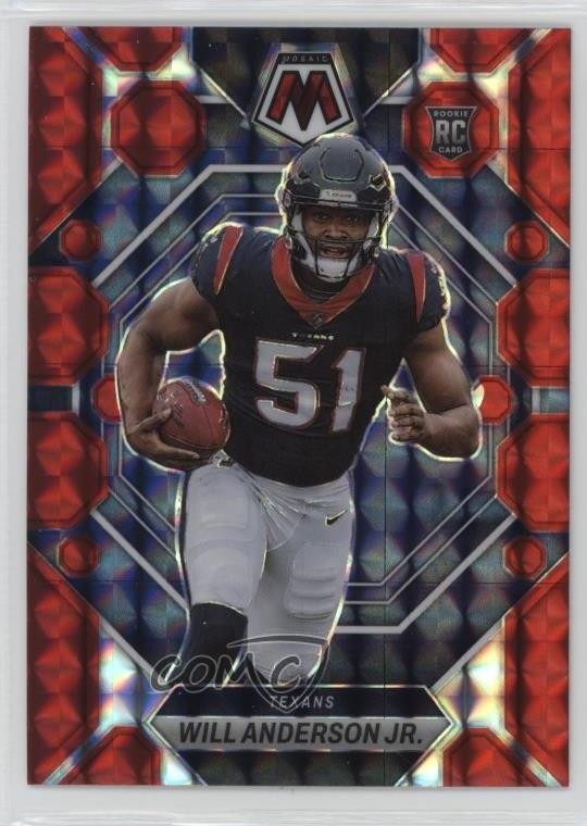 2023 Panini Mosaic Rookies Red Mosaic Prizm Will Anderson Jr #376 4jh