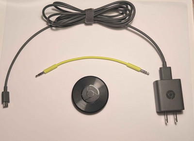 Google Chromecast Audio Media Streamer - Black (RUX-J42)