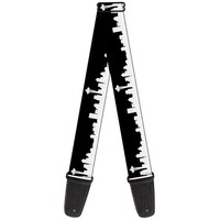 Guitar Strap - Seattle Solid Skyline Black/White (Us Import) Acc Neu