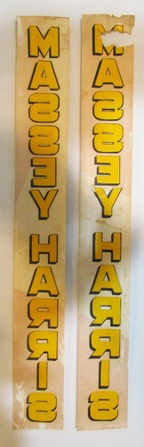 MASSEY HARRIS TRACTOR DECALS DECAL STRIPS VINTAGE PAIR NEVER USED, BUT AS-IS