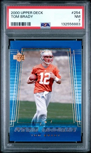 Tom Brady RC🔥2000 Upper Deck Rookie Card#254 PSA7!Patriots QB RC GOAT🔥