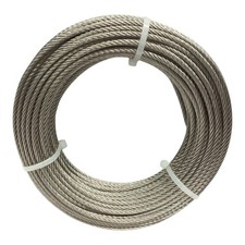 Cable Diamètre 3mm en inox 316 - A4  Souple Couronne de 30 mètres 7x1 9 Fils