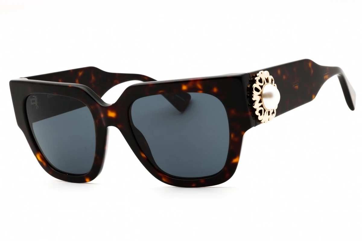 MOSHINO ROUND 56mm Sunglasses Moschino MO742S04 Dark Blue Frame Dark Purple Gradient Lens  main image 4