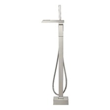Pemberly Row 1-Handle Freestanding Tub Faucet with Hand Shower in Brushed Nickel