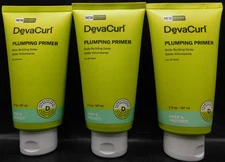 Lot Of 3 DevaCurl Plumping Primer For All Curls 5Fl Oz Ea New & Sealed