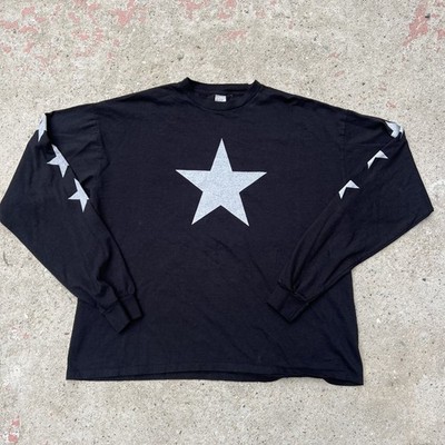 YE Kanye West Live At SoFi Stadium Black Star Long Sleeve T-Shirt 2 Large Tour