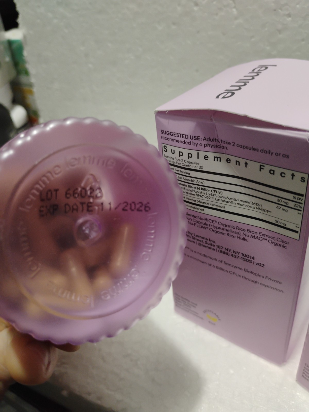 NEW Lemme Purr Vaginal Probiotic Capsules for Women-Balanced pH,Healthy Odor60Ct thumbnail 3