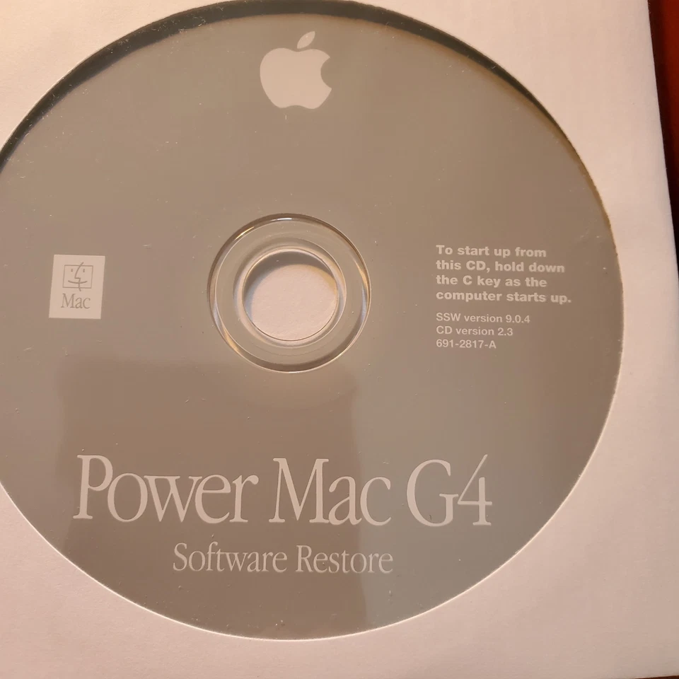 Apple Power Mac G4 Software Install, Restore V 9.0.4 & Test SW V1.0.1 CD VER 2.3 - Image 4 of 4