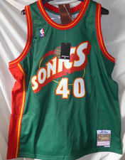 1995-96 Seattle Super Sonics SHAWN Reign Man KEMP M N Basketball Jersey XXL