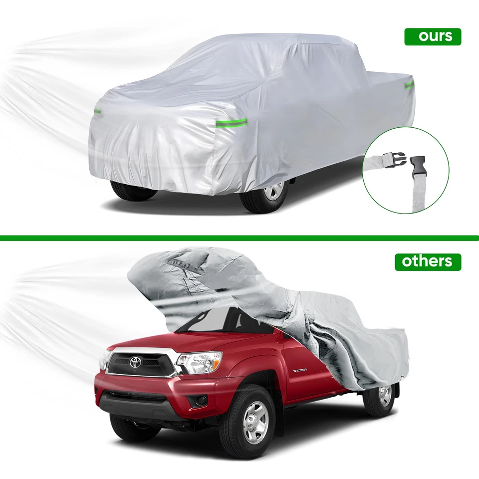 Cubierta de camioneta impermeable universal para todo tipo de clima para Chevrolet S10 1982-2004 Foto 4 de 4