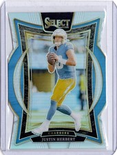 2024 Panini Select - Concourse Justin Herbert #41 Silver Prizm Die-Cut