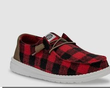 Hey Dude Wally Youth Buffalo Plaid
