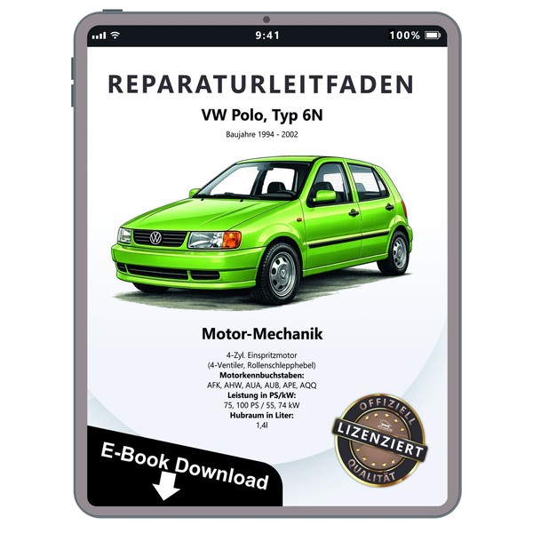 Vw Polo 6N (94-02) 1,4L Benzinmotor 75-100 Ps Mechanik Reparaturleitfaden Ebook-image