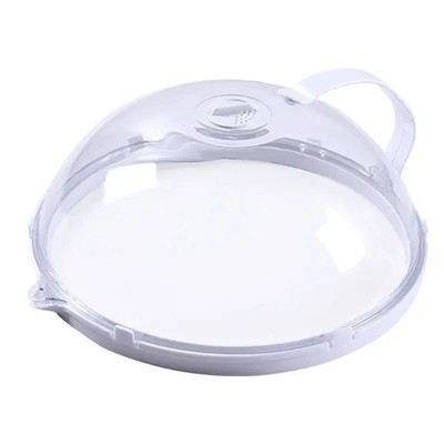 Tall Glass Microwave Splatter Cover | Sturdy Clear 100% Food Safe Plate Cover