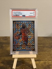 🔥2024 PANINI MOSAIC BASKETBALL #8 JAMES HARDEN STAINED GLASS CASE HIT PSA 10🔥
