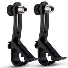 Facmogu 2PCS Drum Microphone Clip, Adjustable Mic Mount Clamp Holder Mic Secu...