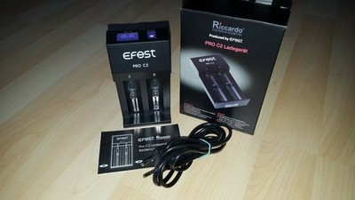 Efest PRO C2 Ladegerät für Lithium-Ionen-Akkus mit 2 Ladeschächte