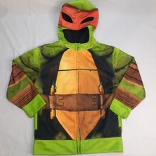 Teenage Mutant Ninja Turtles Full Zip Masked Hooded Sweatshirt Kids M 5/6