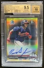 2017 Bowman Ronald Acuna Chrome Prospect Auto Gold #/50 Braves BGS 9.5
