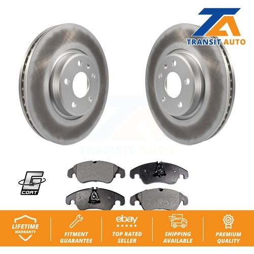 Front Coated Brake Rotor Ceramic Pad Kit For Audi A4 Quattro Q5 A5 allroad A7 S5 - Picture 1 of 11