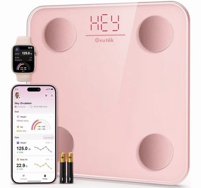 Smart Scale for Body Weight, Digital Bathroom Scale BMI Weighing Body Fat Sca...