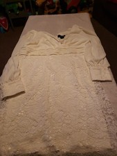 Midnight Velvet Dress Size 12 Lace White Color