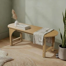 Farmhouse Backless Bench for Entryways, Porches, Gardens, Dining Room 、Terraces