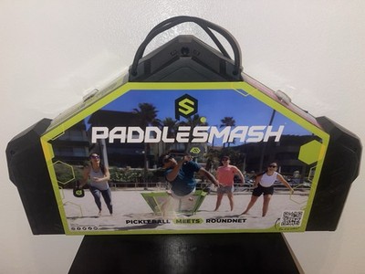 PaddleSmash Outdoor Game W/ Foldable Court, Net , 4 Paddles, & 2 Pickleballs